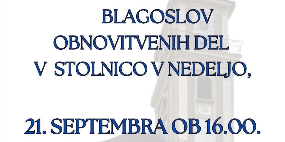 Blagoslov obnovitvenih del